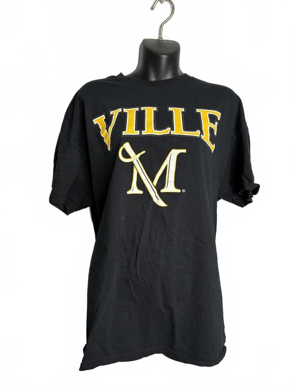 Gildan Men'd XL Black VILLE M Graphic T-Shirt